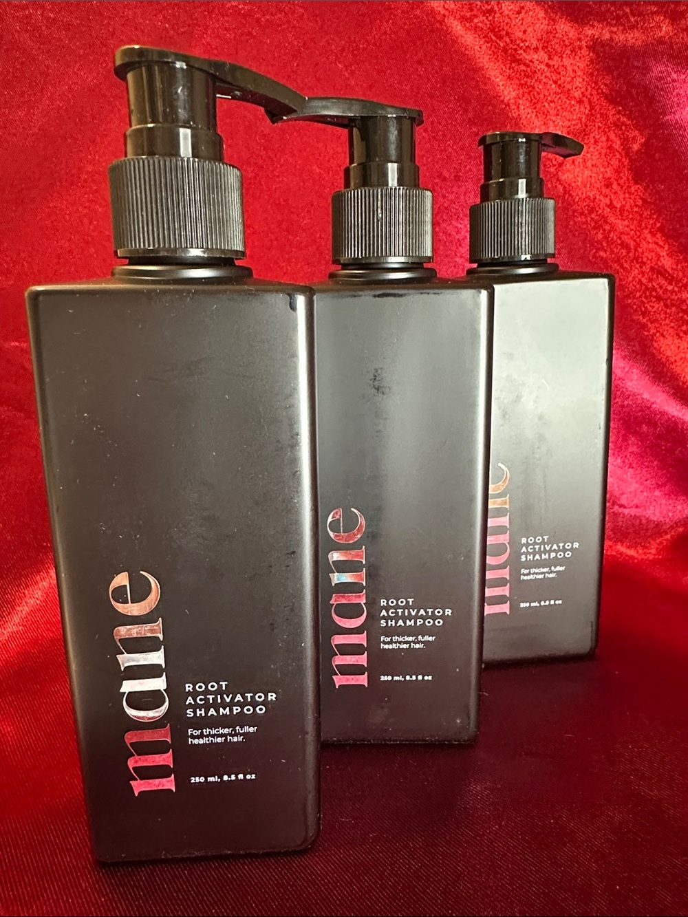 3 X $50 mane Root Activator Shampoo — Black